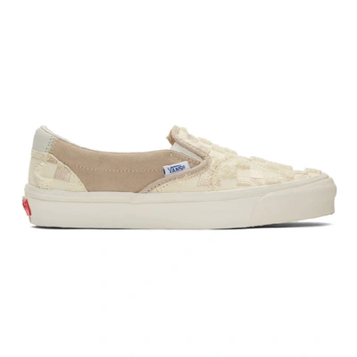 Vans Off-white And Tan Bricolage Classic Slip-on Trainers In Wht Hummus |  ModeSens