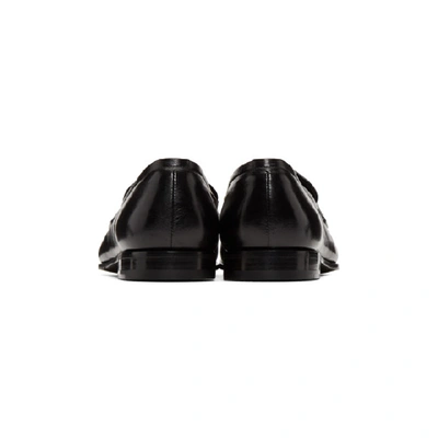 Shop Prada Black Bar Loafers In Black Upper: Kangaroo