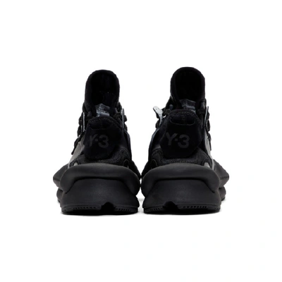 Shop Y-3 Black Kaiwa Sneakers In Blkblkwht