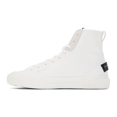 Shop Givenchy White Tennis Light Mid-top Sneakers In 100-wht