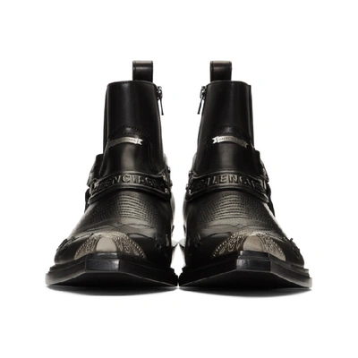 Shop Balenciaga Black Santiag Harness Boots In 1081 Blknkl