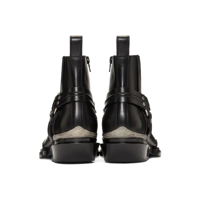 Shop Balenciaga Black Santiag Harness Boots In 1081 Blknkl