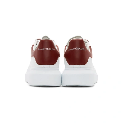 Shop Alexander Mcqueen White & Red Dégradé Oversized Sneakers