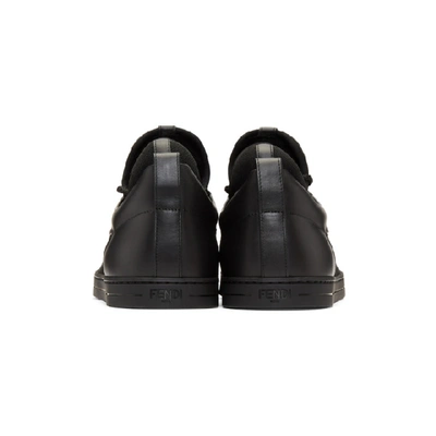 FENDI 黑金搭配皮革“BAG BUGS”运动鞋