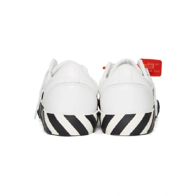 Shop Off-white White And Black Low Vulcanized Sneakers In 0110 Whtblk