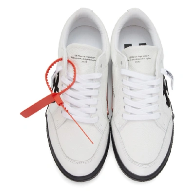 Shop Off-white White And Black Low Vulcanized Sneakers In 0110 Whtblk