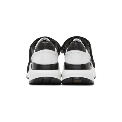 Shop Burberry Black And White Ronnie M Sneakers In Blk Opwhit