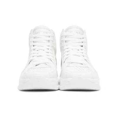 Shop Balmain White B Ball Sneakers