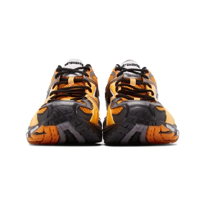 Shop Vetements Orange Reebok Edition Spike Runner 200 Sneakers