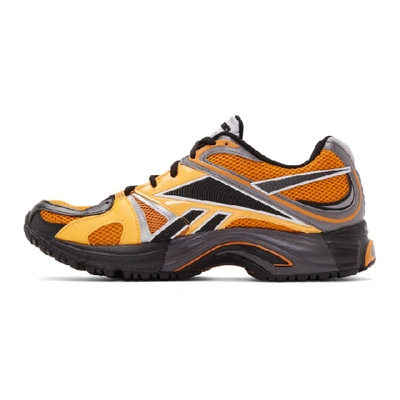 Shop Vetements Orange Reebok Edition Spike Runner 200 Sneakers