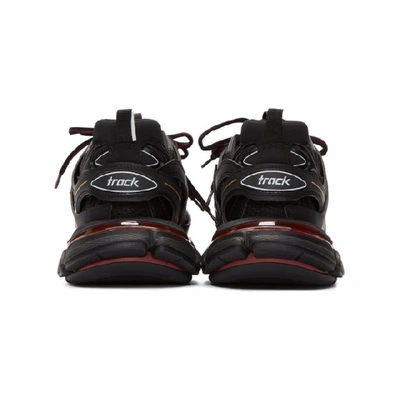 Shop Balenciaga Black And Burgundy Track Sneakers In 6162 Bor/bk