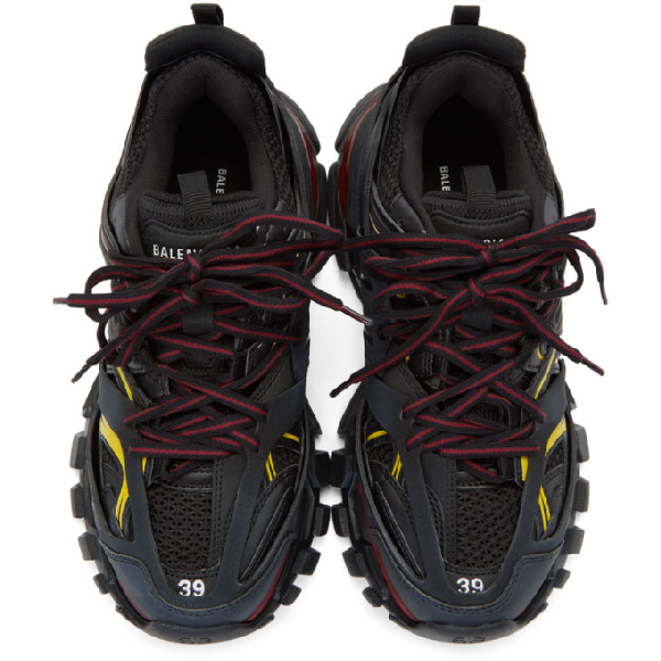 balenciaga track black burgundy