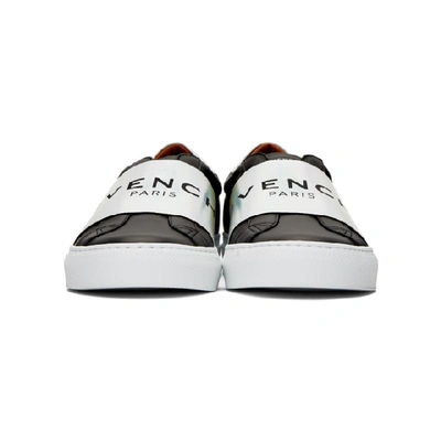 Shop Givenchy Black And Silver Strap Urban Knots Sneakers In 004 Blkwht