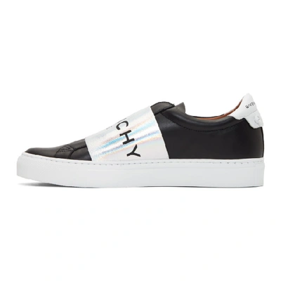 Shop Givenchy Black And Silver Strap Urban Knots Sneakers In 004 Blkwht