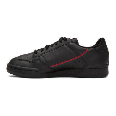 Shop Adidas Originals Black And Red Continental 80 Sneakers In Blkscrgrn