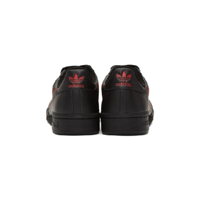 Shop Adidas Originals Black And Red Continental 80 Sneakers In Blkscrgrn