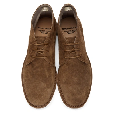 Shop Officine Creative Brown Suede Standard Desert Boots In Softy Sigar