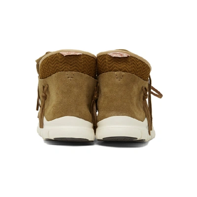 Shop Visvim Brown Ute Moc Trainer Mid Folk Sneakers In Camel