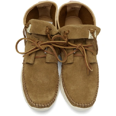 Shop Visvim Brown Ute Moc Trainer Mid Folk Sneakers In Camel