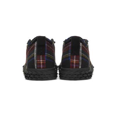 Shop Giuseppe Zanotti Red Plaid Blabber Low-top Trainers In Multi Rosso