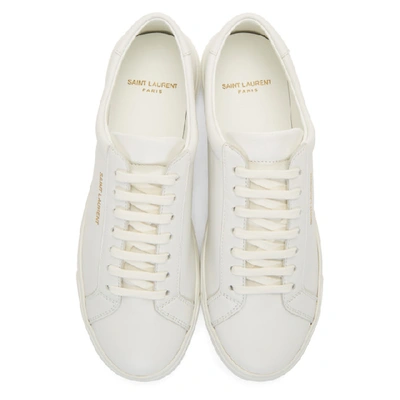 Shop Saint Laurent White Andy Sneakers In 9030 White