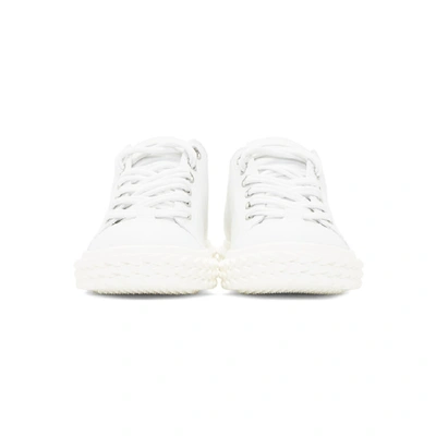 Shop Giuseppe Zanotti White Blabber Low-top Sneakers In Moxi Bianco