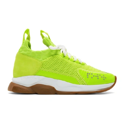 Shop Versace Yellow Cross Chainer Sneakers