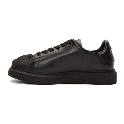 Shop Versace Black 3d Medusa Head Sneakers