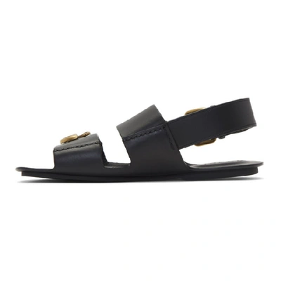 Shop Gucci Black Gg Sandals In 1000 Nero