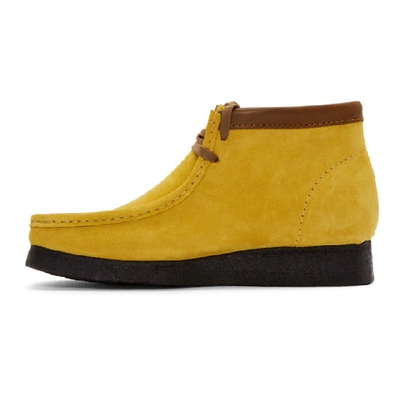 Shop Clarks Originals Yellow Wu Wear Edition Wallabee Boots