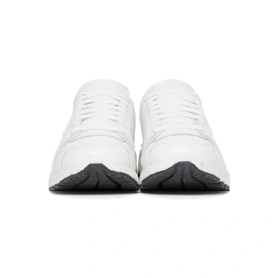 Shop Neil Barrett White Retro Runner Sneakers In 03 White