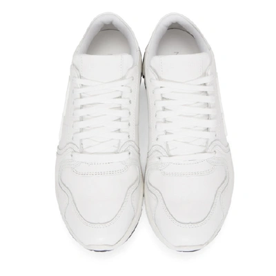 Shop Neil Barrett White Retro Runner Sneakers In 03 White