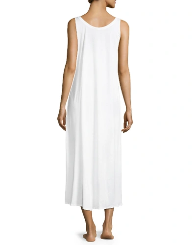 Hanro Cotton Deluxe Long Tank Gown In Light Pink