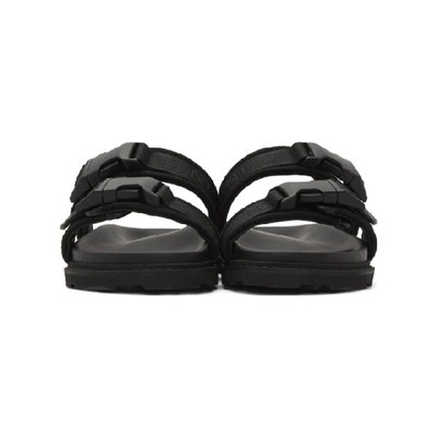 Shop Bottega Veneta Black Logo Sandals In 1000-black