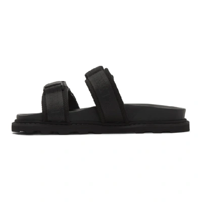 Shop Bottega Veneta Black Logo Sandals In 1000-black