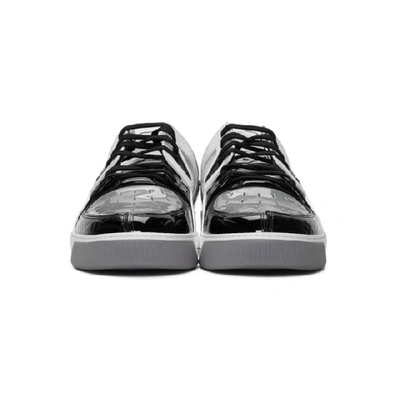 Shop Fendi Grey Patent Fancy Sneakers In F183d Grey