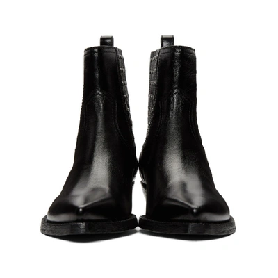 Shop Saint Laurent Black Studs Lukas Boots In 1000 Black