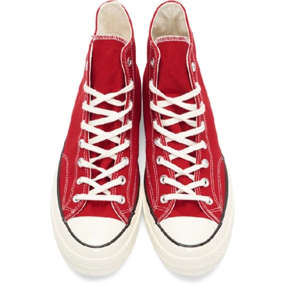 Shop Converse Red Chuck 70 High Sneakers In Enamelred