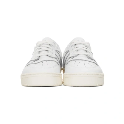 Shop Adidas Originals White Rivalry Low Sneakers In Whiteoffwht