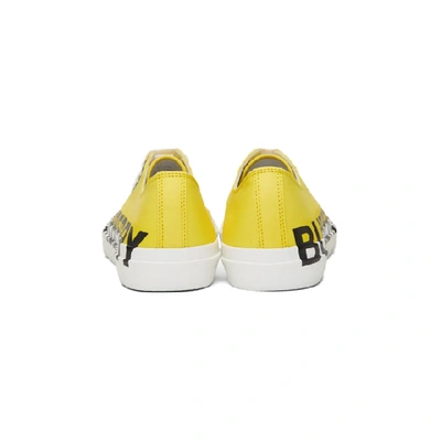 Shop Burberry Yellow Larkhall Sneakers