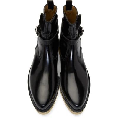 Shop Christian Louboutin Black Kicko Crepe Boots In Bk01 Black