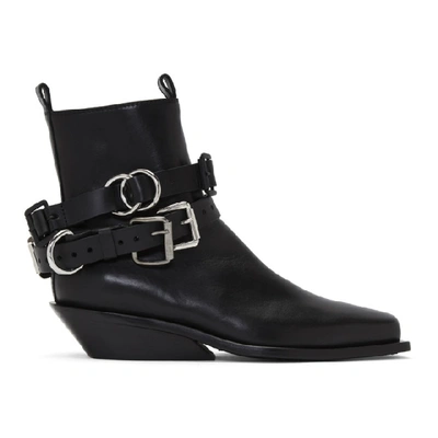 Shop Ann Demeulemeester Black Belt Tucson 1 Piece Boots