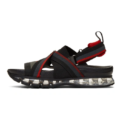 Shop Fendi Black Running Sandals