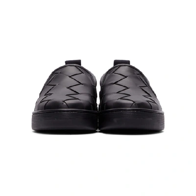 Shop Bottega Veneta Black Maxi Intrecciato Sneakers In 1000-black