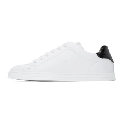 Shop Fendi White Bag Bugs Sneakers