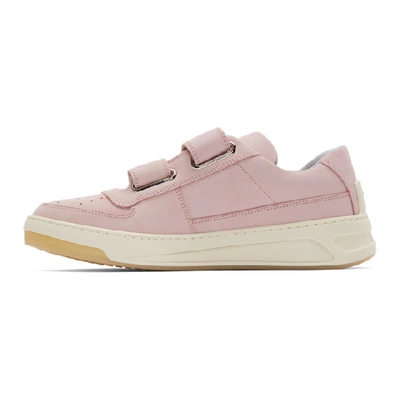 Shop Acne Studios Pink Suede Perey Sneakers In Lilac