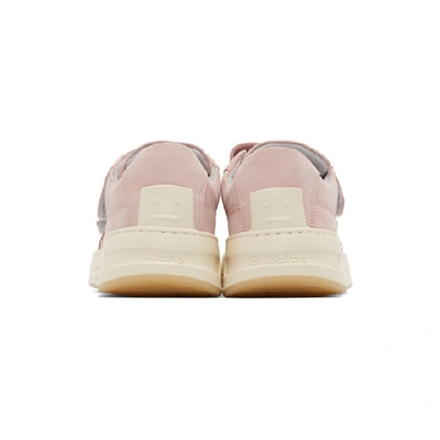 Shop Acne Studios Pink Suede Perey Sneakers In Lilac