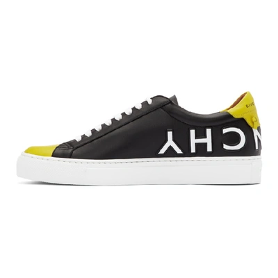 Shop Givenchy Black And Yellow Reverse Logo Urban Street Sneakers In 003 Blkylw