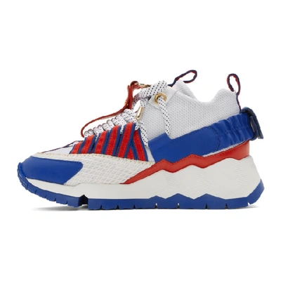 Shop Pierre Hardy White & Blue Victor Cruz Edition Vc1 Sneakers In Multi/red/gold