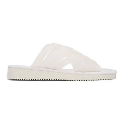 Shop Fumito Ganryu Ssense Exclusive White Silicon Sheet Sandals In 1 White